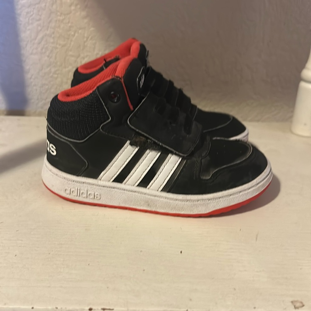 Adidas Hoops Mid 2.0 High Top Toddler Boys 10 / 10K Sneakers Shoes Black White